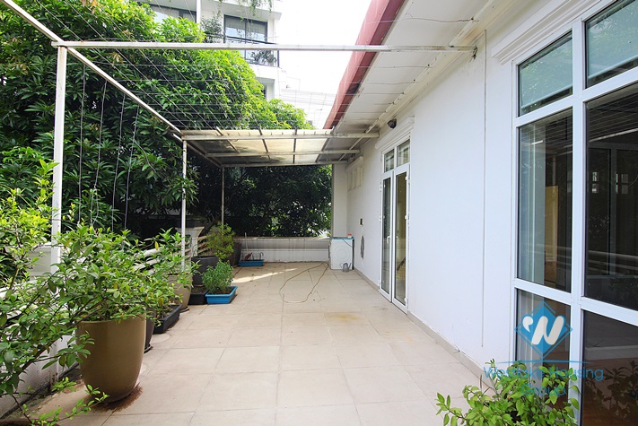An elegant and high-end villa with a big yard for rent in Tay Ho area